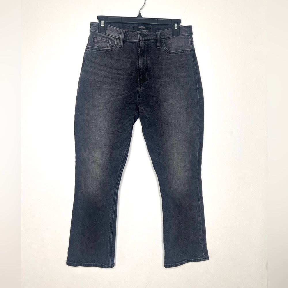 Hudson Los Angeles Holly Boot Crop Jeans Sz 28 Faded Black/Gray Denim Stretch